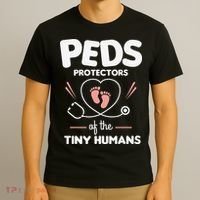Peds Protectors Of The Tiny Humans Pediatrician Pediatrics T-Shirt thumb 3