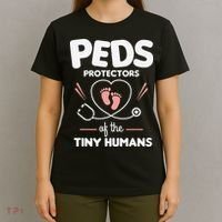 Peds Protectors Of The Tiny Humans Pediatrician Pediatrics T-Shirt thumb 4