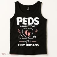 Peds Protectors Of The Tiny Humans Pediatrician Pediatrics Tank Top thumb 2