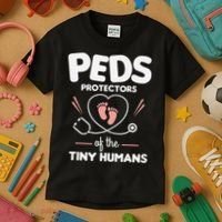 Peds Protectors Of The Tiny Humans Pediatrician Pediatrics Kids T-Shirt thumb 3
