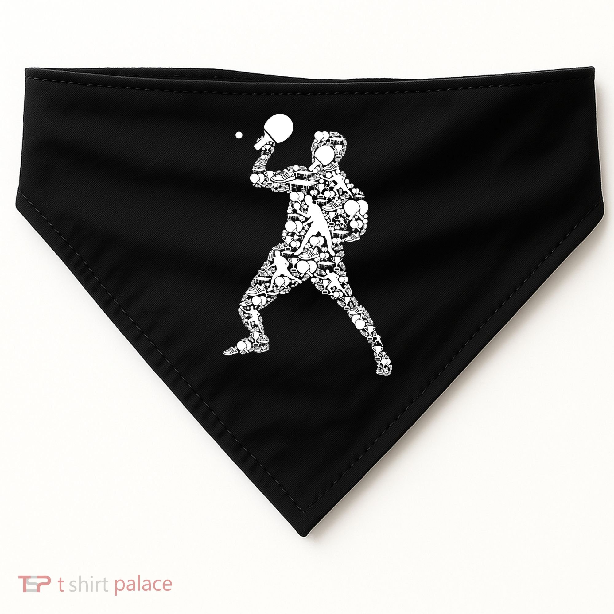 Ping Pong Player Table Tennis Gift USA-Made Doggie Bandana