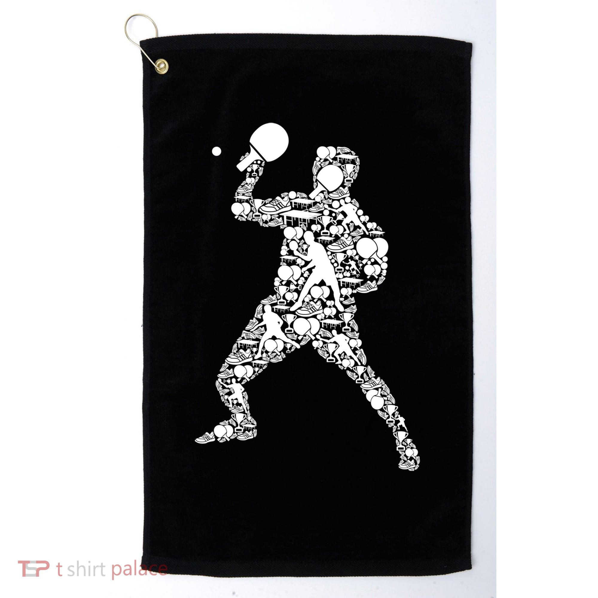 Ping Pong Player Table Tennis Gift Golf Towel