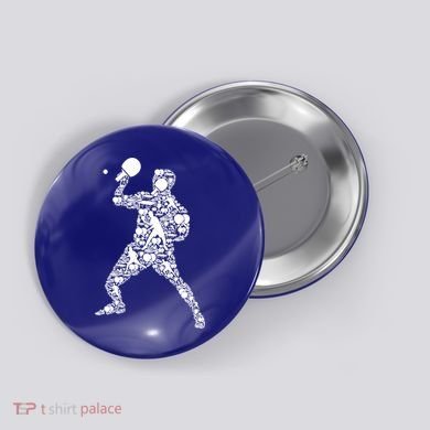 Ping Pong Player Table Tennis Gift Button