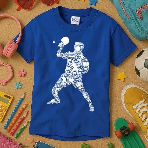 Ping Pong Player Table Tennis Gift Kids T-Shirt