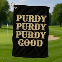 Purdy Purdy Purdy Good Football Quarterback Golf Towel thumb 1
