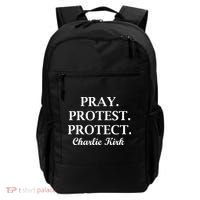 Pray Protest Protect Charlie Kirk Backpack thumb 0
