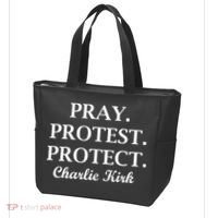 Pray Protest Protect Charlie Kirk Tote Bag thumb 3