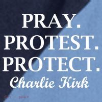 Pray Protest Protect Charlie Kirk Raglan Baseball Sleeve Shirt thumb 2