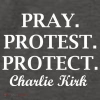 Pray Protest Protect Charlie Kirk Vector Backpack thumb 2