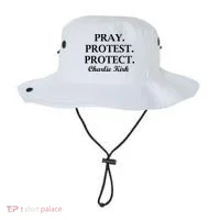 Pray Protest Protect Charlie Kirk Bucket Hat thumb 0