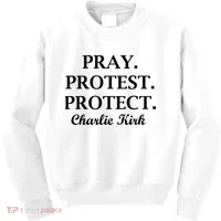 Pray Protest Protect Charlie Kirk Kids Sweatshirt thumb 0