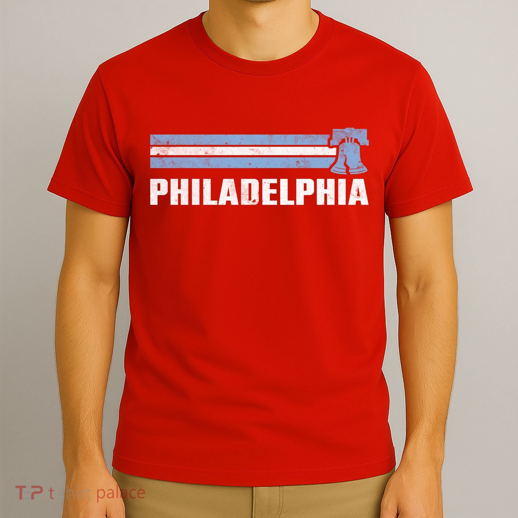 Philly Philadelphia Baseball Retro Vintage Stripes T-Shirt