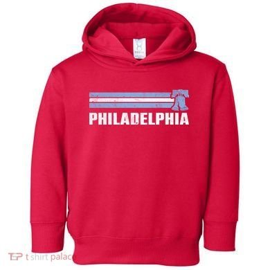 Philly Philadelphia Baseball Retro Vintage Stripes Toddler Hoodie