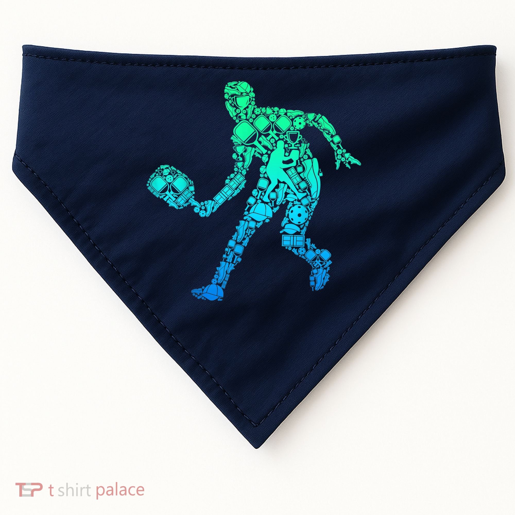 Pickleball Player USA-Made Doggie Bandana