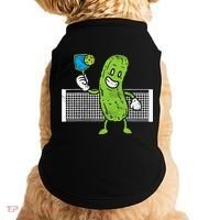 Pickle Playing Pickleball Funny Paddleball Gift Doggie Tank thumb 0