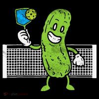 Pickle Playing Pickleball Funny Paddleball Gift Doggie Tank thumb 4