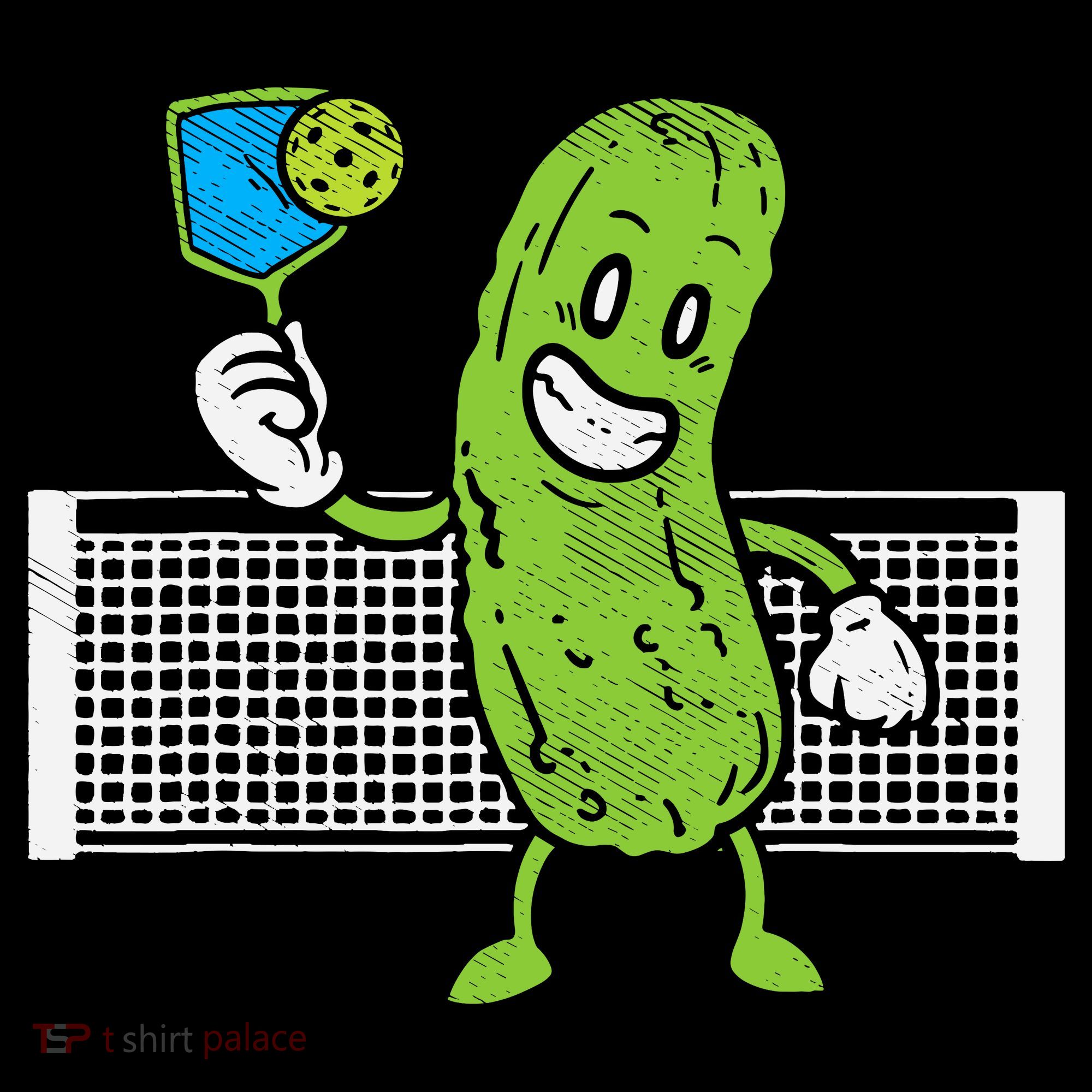 Pickle Playing Pickleball Funny Paddleball Gift Doggie Tank