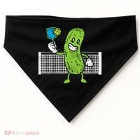 Pickle Playing Pickleball Funny Paddleball Gift USA-Made Doggie Bandana thumb 0