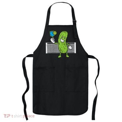 Pickle Playing Pickleball Funny Paddleball Gift Apron