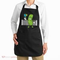 Pickle Playing Pickleball Funny Paddleball Gift Apron thumb 2