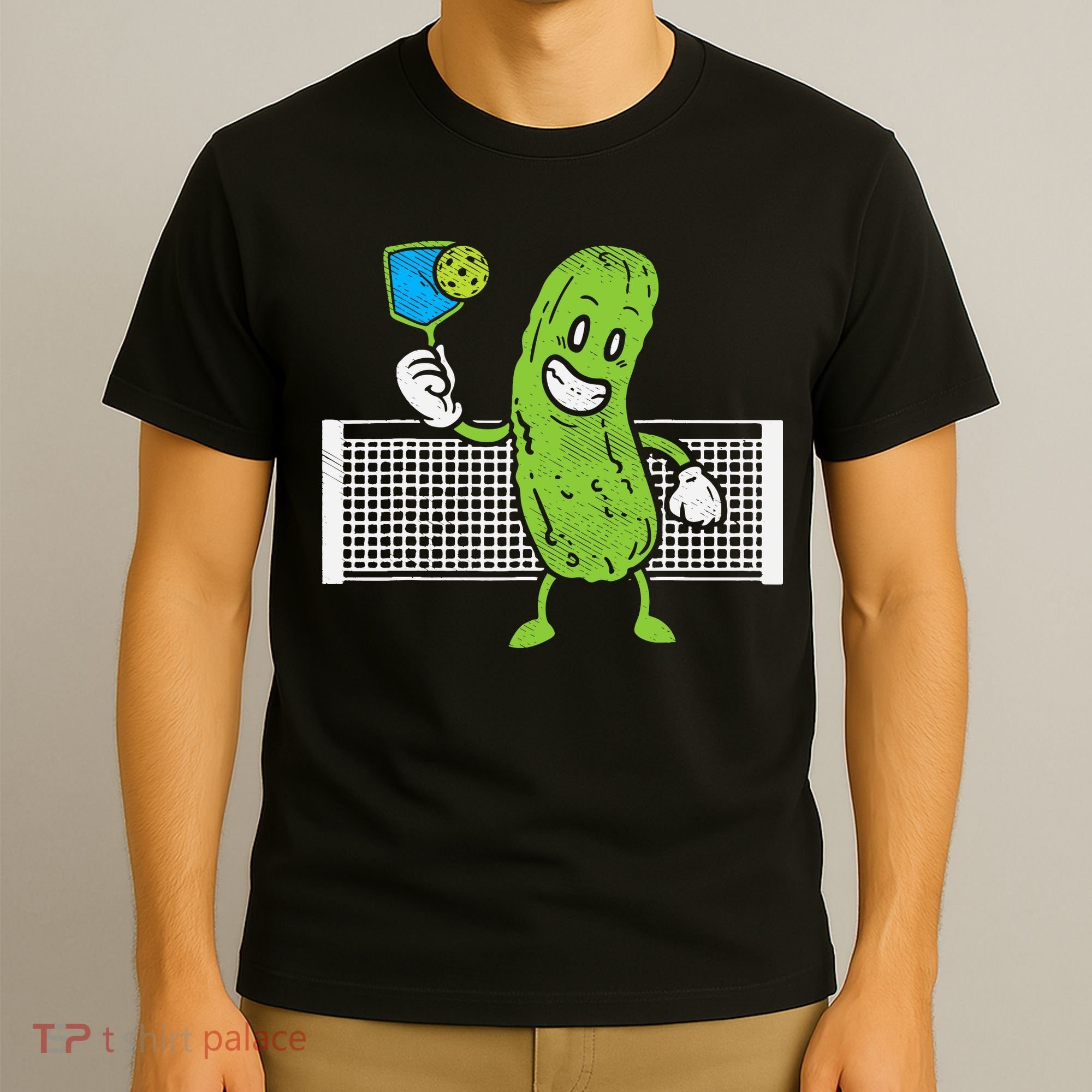 Pickle Playing Pickleball Funny Paddleball Gift T-Shirt