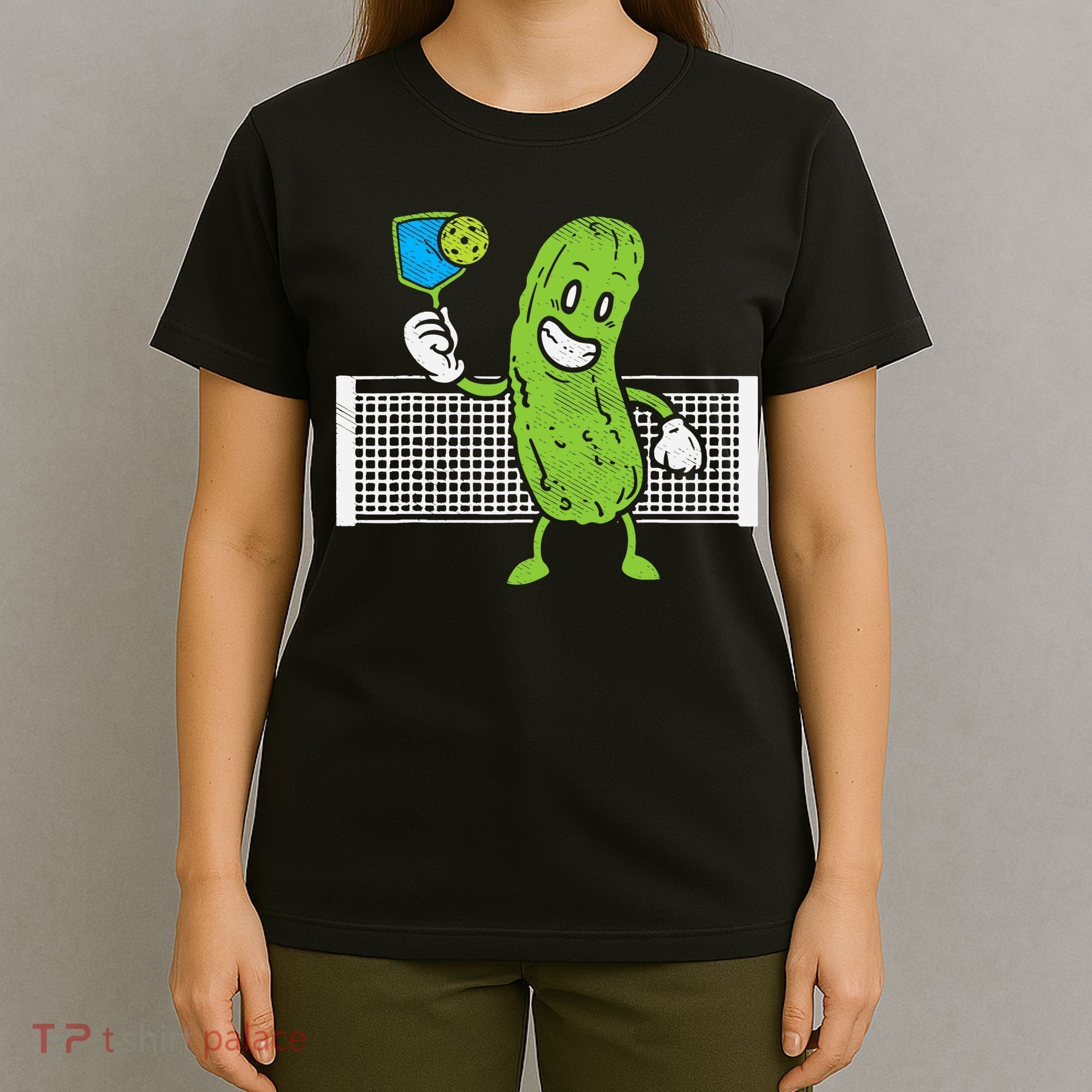 Pickle Playing Pickleball Funny Paddleball Gift T-Shirt