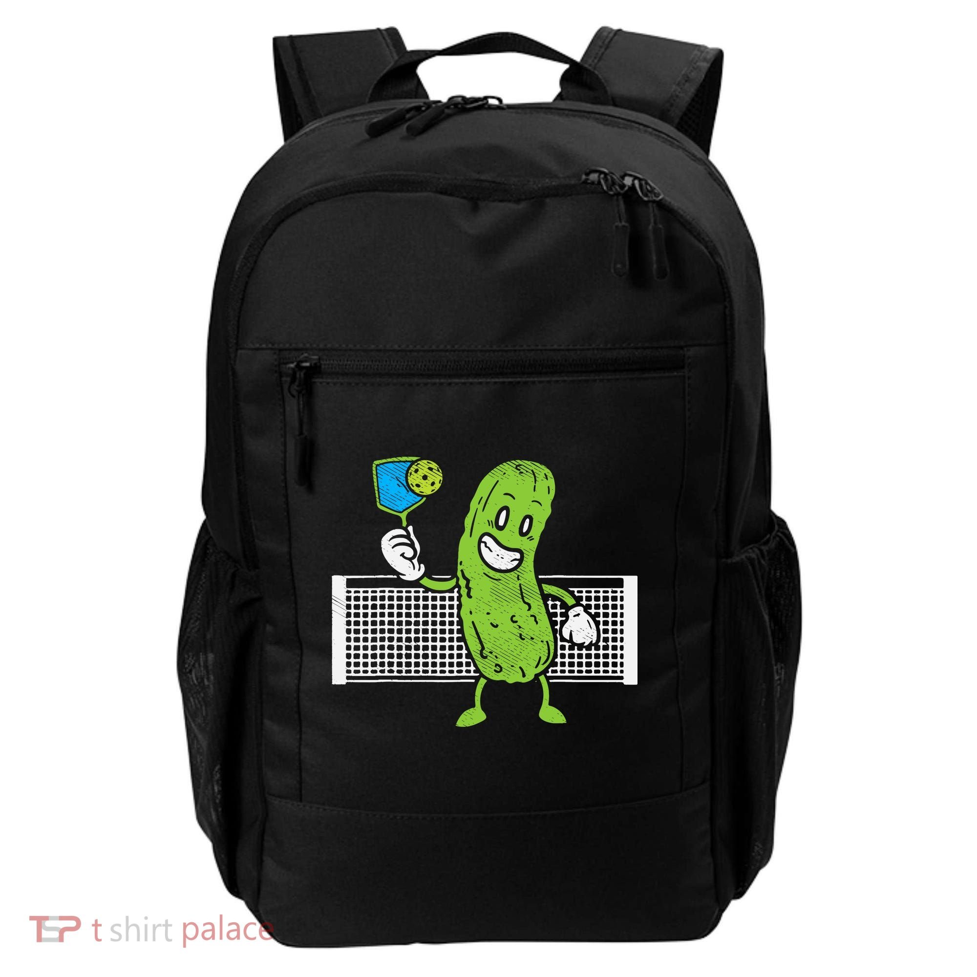 Pickle Playing Pickleball Funny Paddleball Gift Backpack
