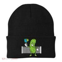 Pickle Playing Pickleball Funny Paddleball Gift Beanie thumb 0