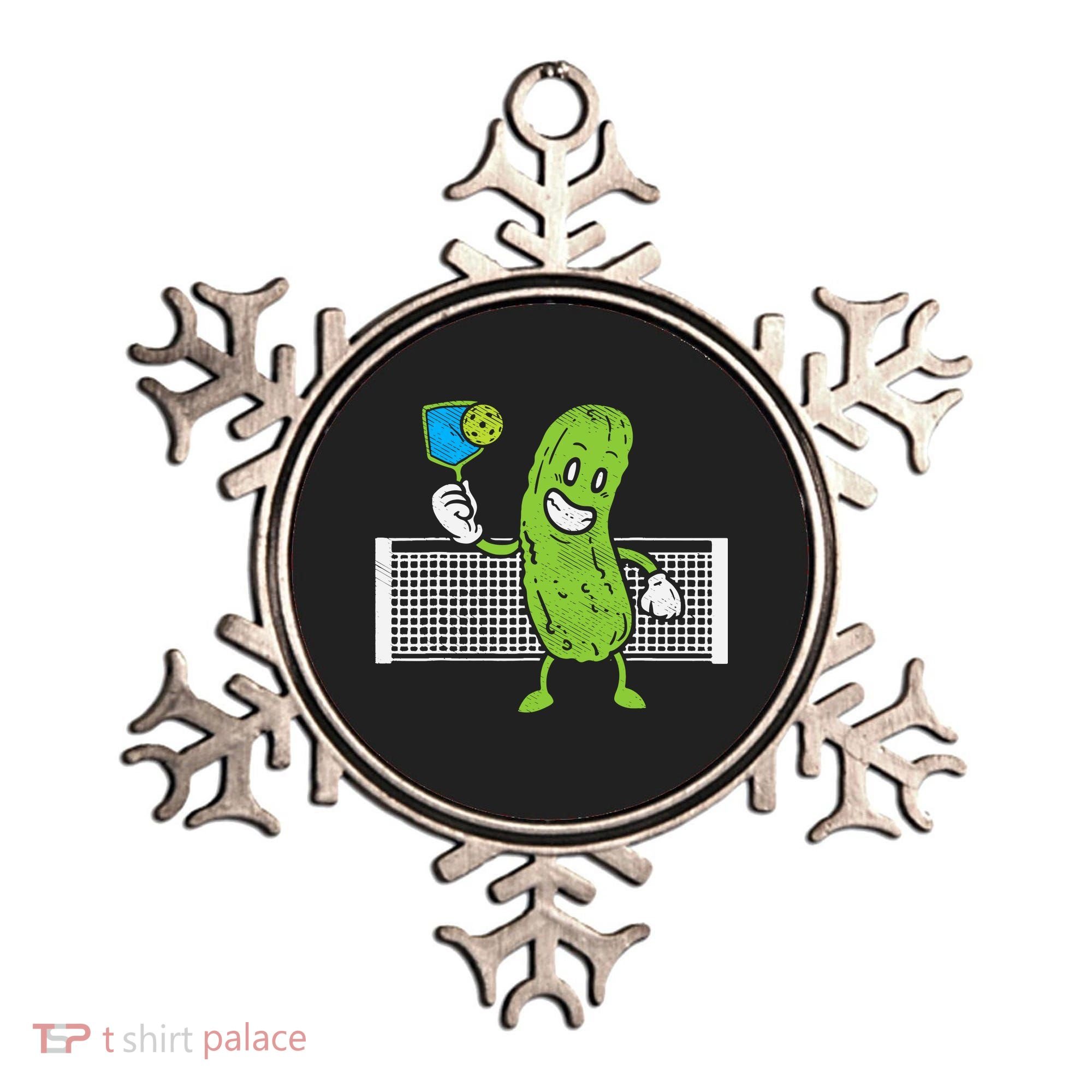 Pickle Playing Pickleball Funny Paddleball Gift Ornament