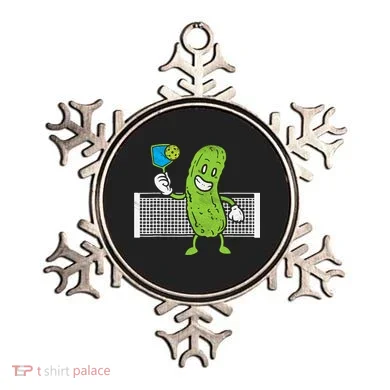 Pickle Playing Pickleball Funny Paddleball Gift Ornament