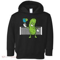 Pickle Playing Pickleball Funny Paddleball Gift Toddler Hoodie thumb 0