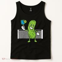 Pickle Playing Pickleball Funny Paddleball Gift Tank Top thumb 2