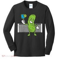 Pickle Playing Pickleball Funny Paddleball Gift Kids Long Sleeve Shirt thumb 0