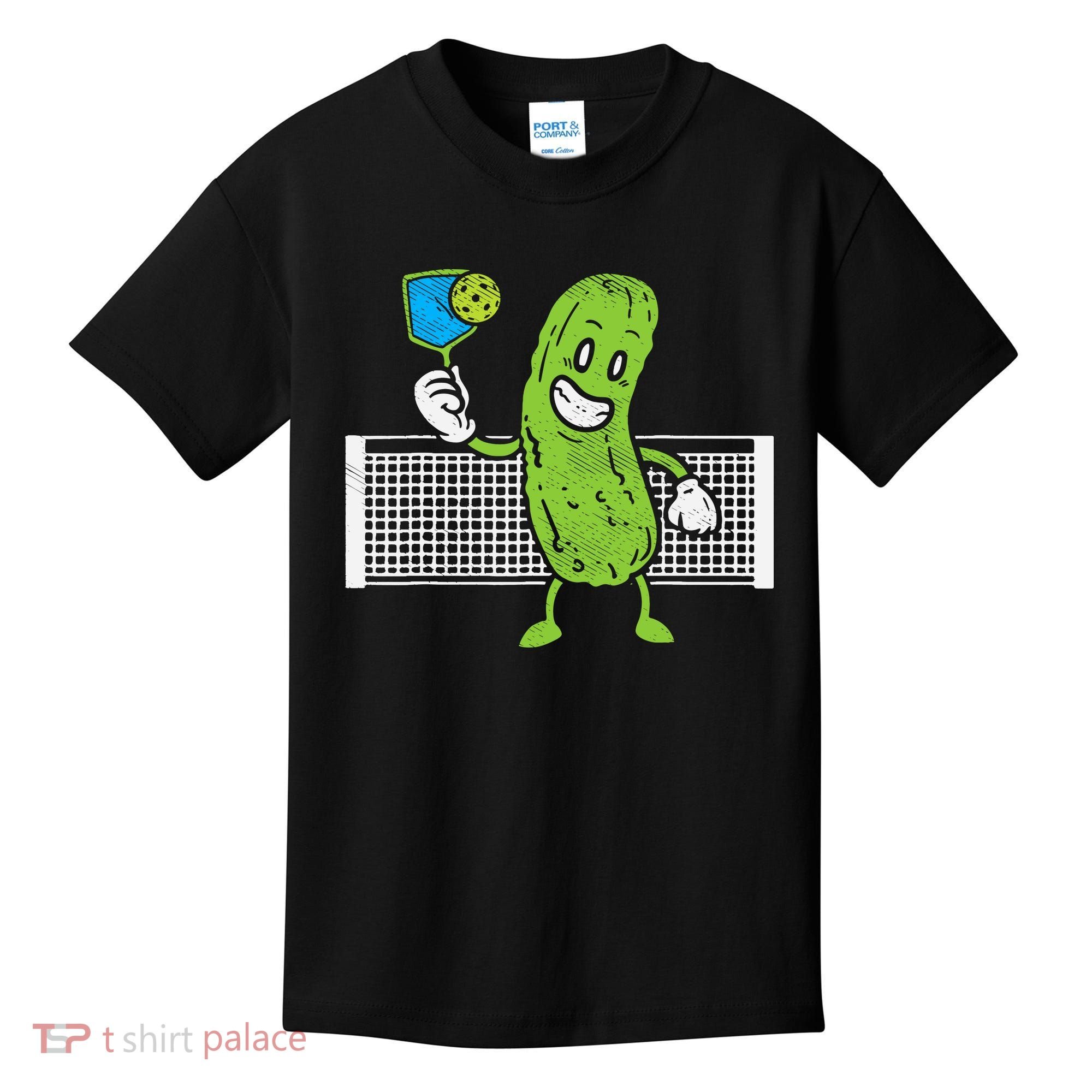 Pickle Playing Pickleball Funny Paddleball Gift Kids T-Shirt