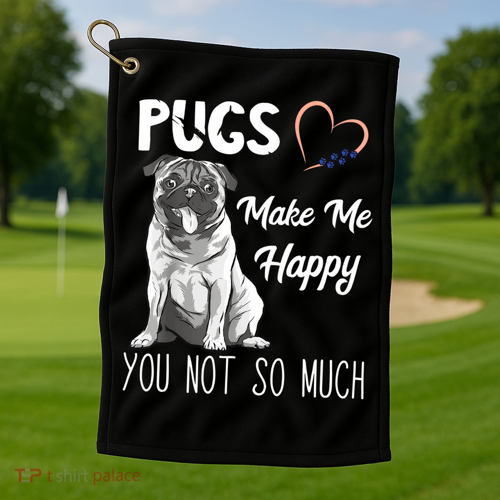 Pug Preference Golf Towel