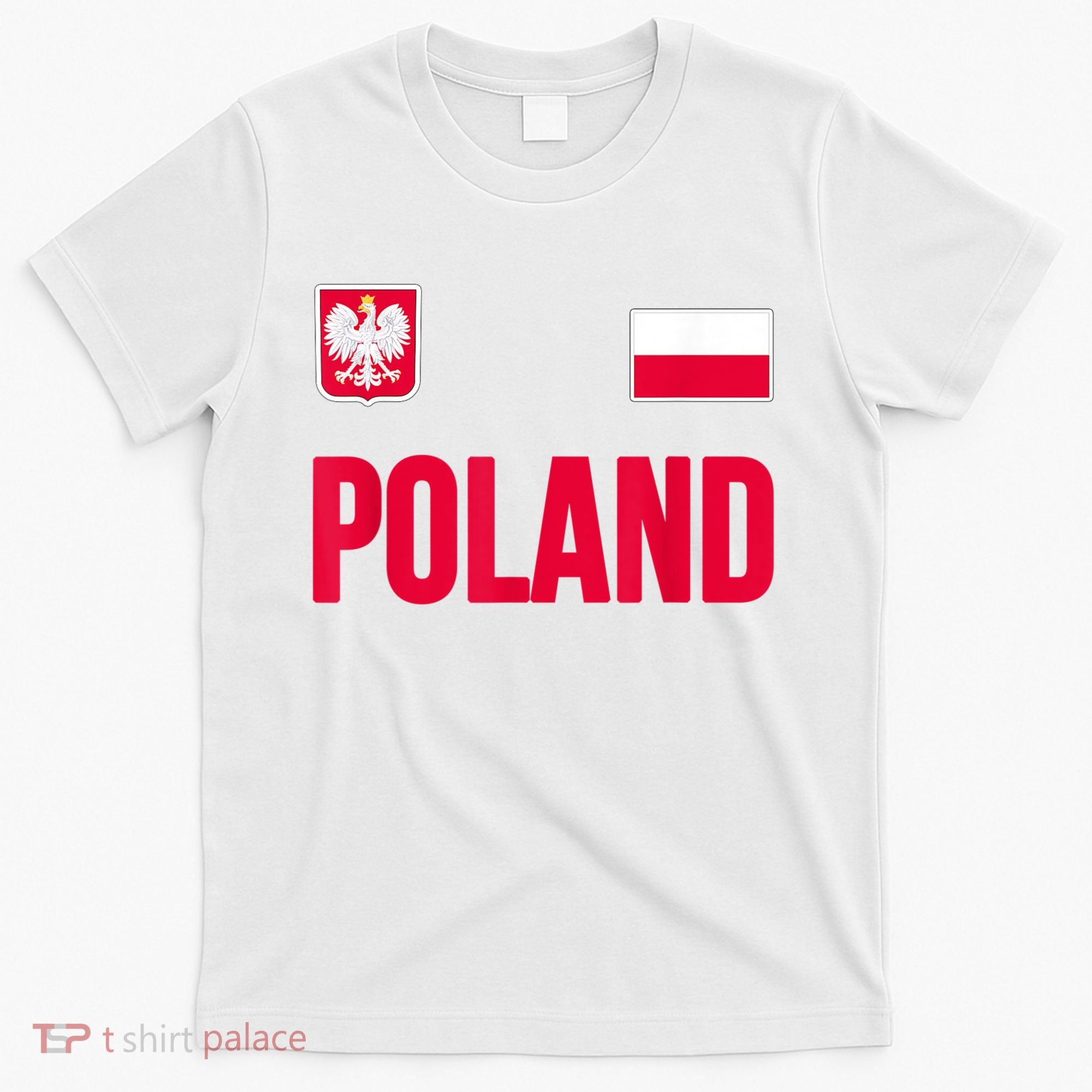Poland Polska Polish Flag Souvenir Gift Soccer Jersey T-Shirt