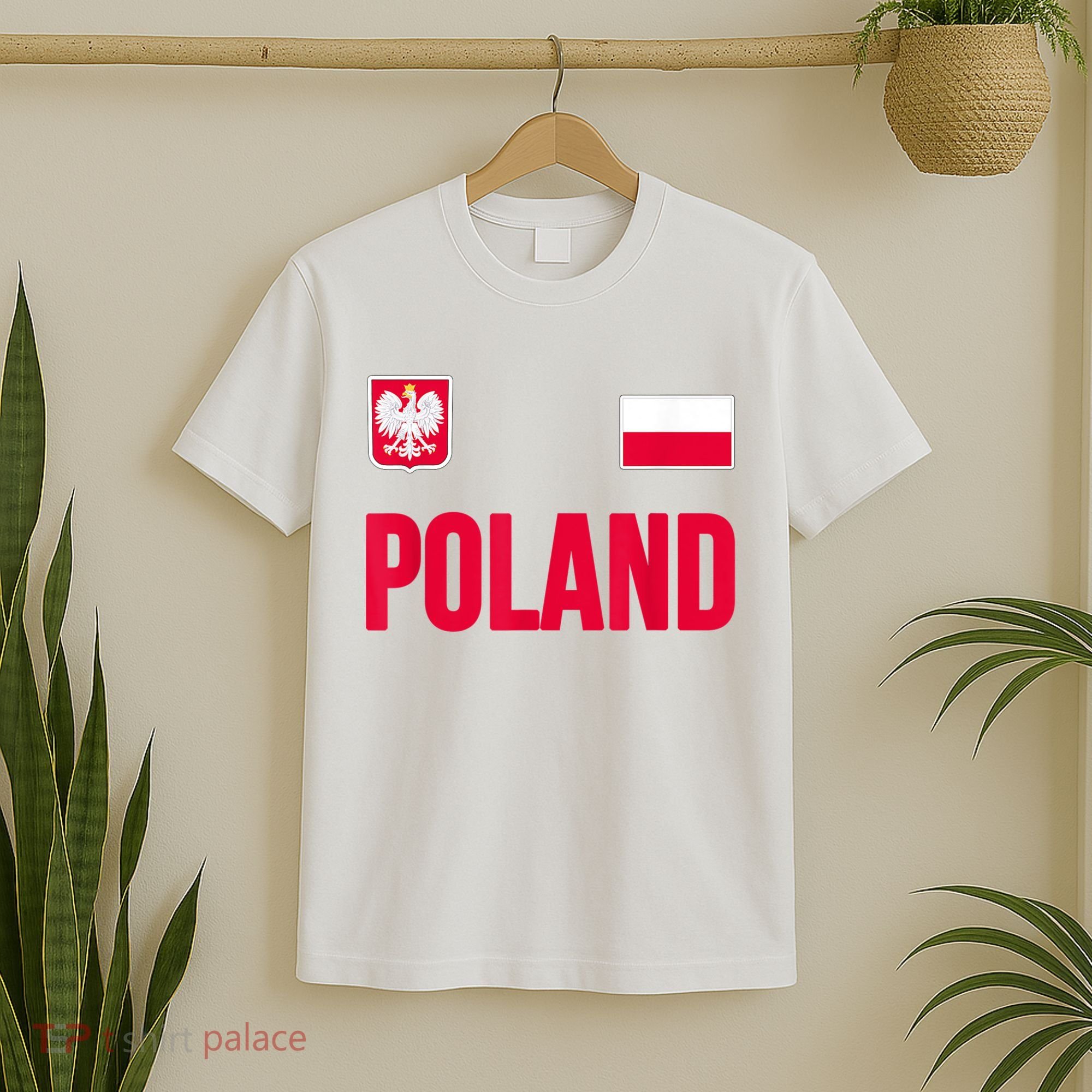 Poland Polska Polish Flag Souvenir Gift Soccer Jersey T-Shirt