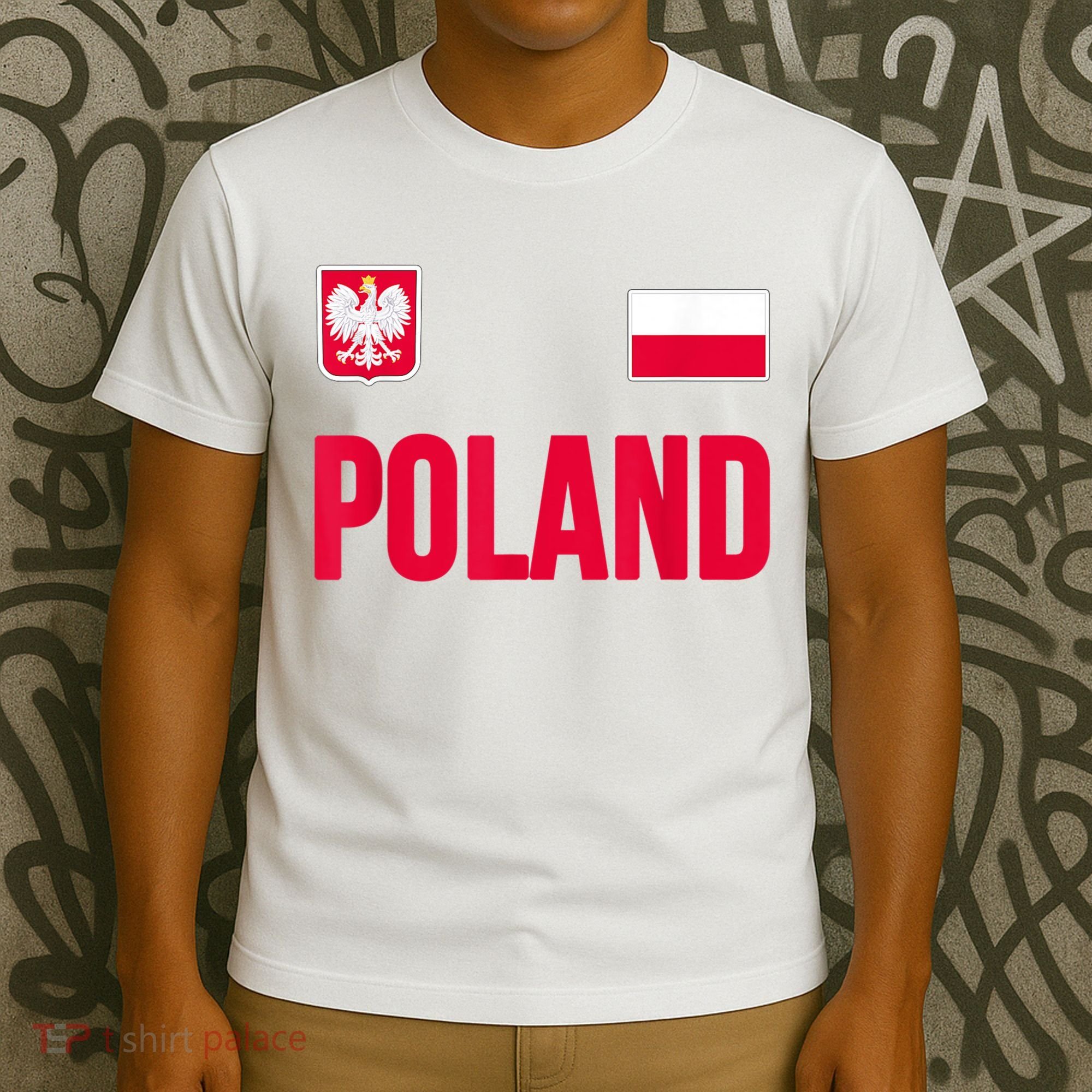 Poland Polska Polish Flag Souvenir Gift Soccer Jersey T-Shirt