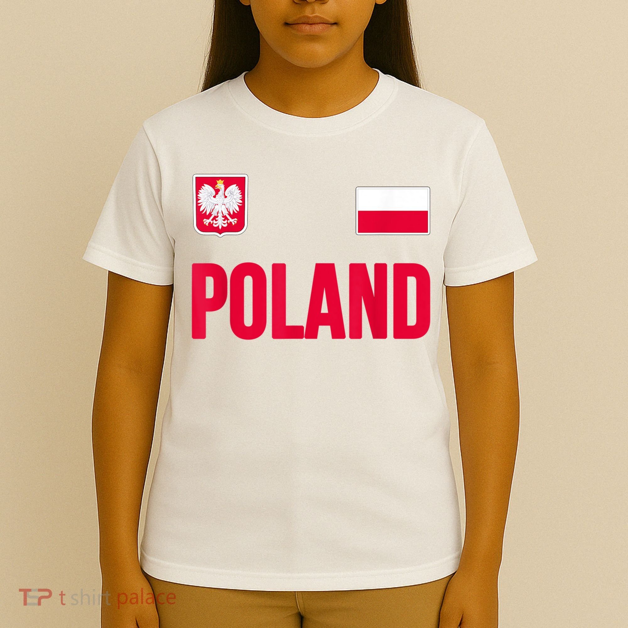 Poland Polska Polish Flag Souvenir Gift Soccer Jersey T-Shirt