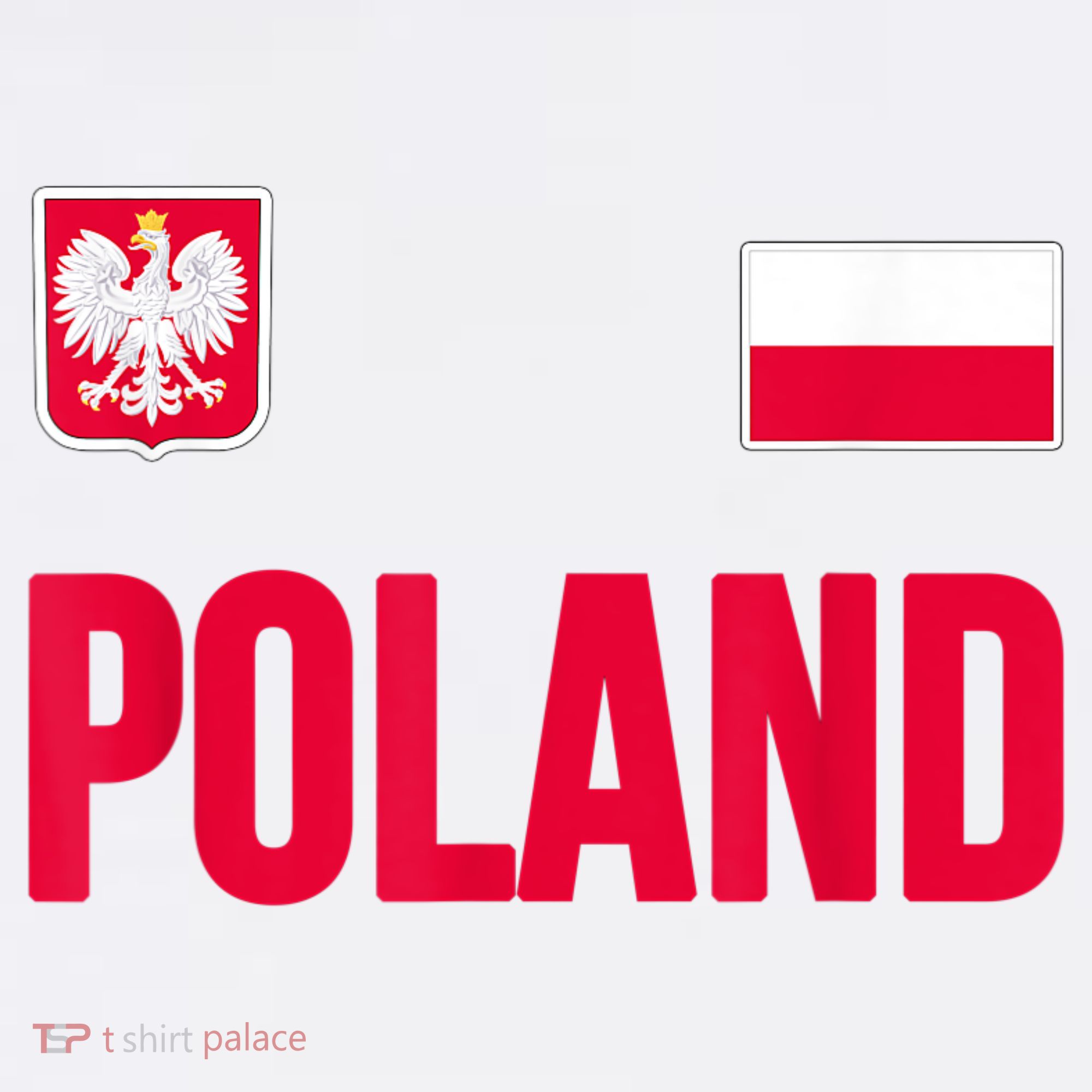 Poland Polska Polish Flag Souvenir Gift Soccer Jersey T-Shirt
