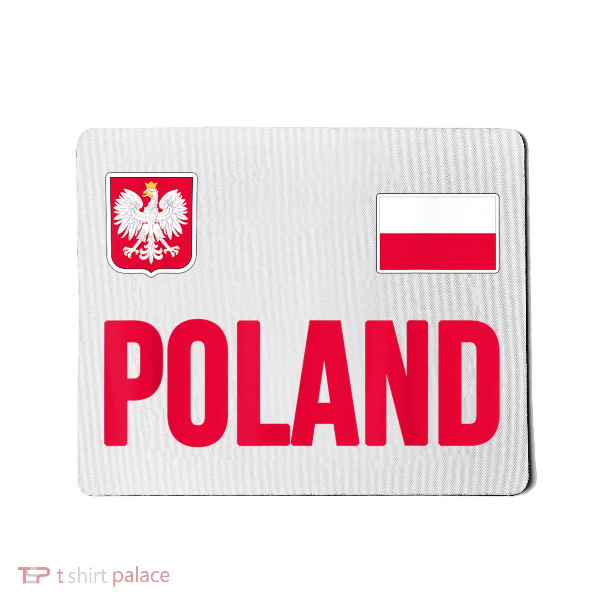 Poland Polska Polish Flag Souvenir Gift Soccer Jersey Mousepad