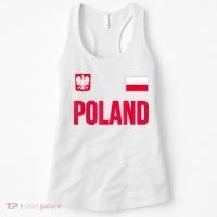 Poland Polska Polish Flag Souvenir Gift Soccer Jersey Women's Tank Top thumb 0
