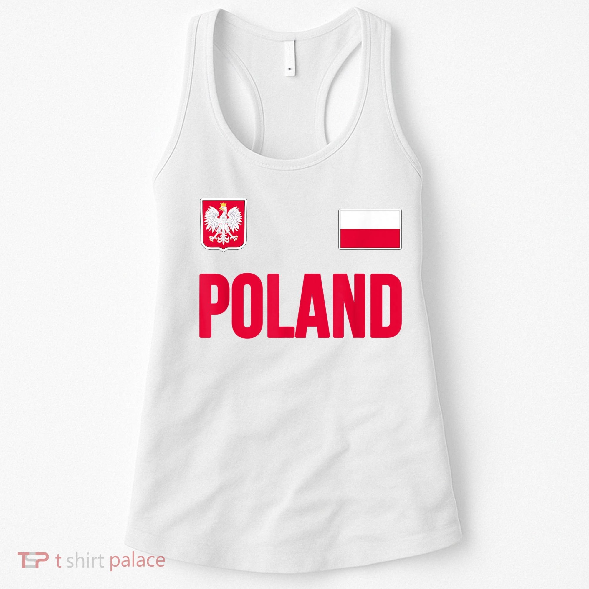 Poland Polska Polish Flag Souvenir Gift Soccer Jersey Women's Tank Top