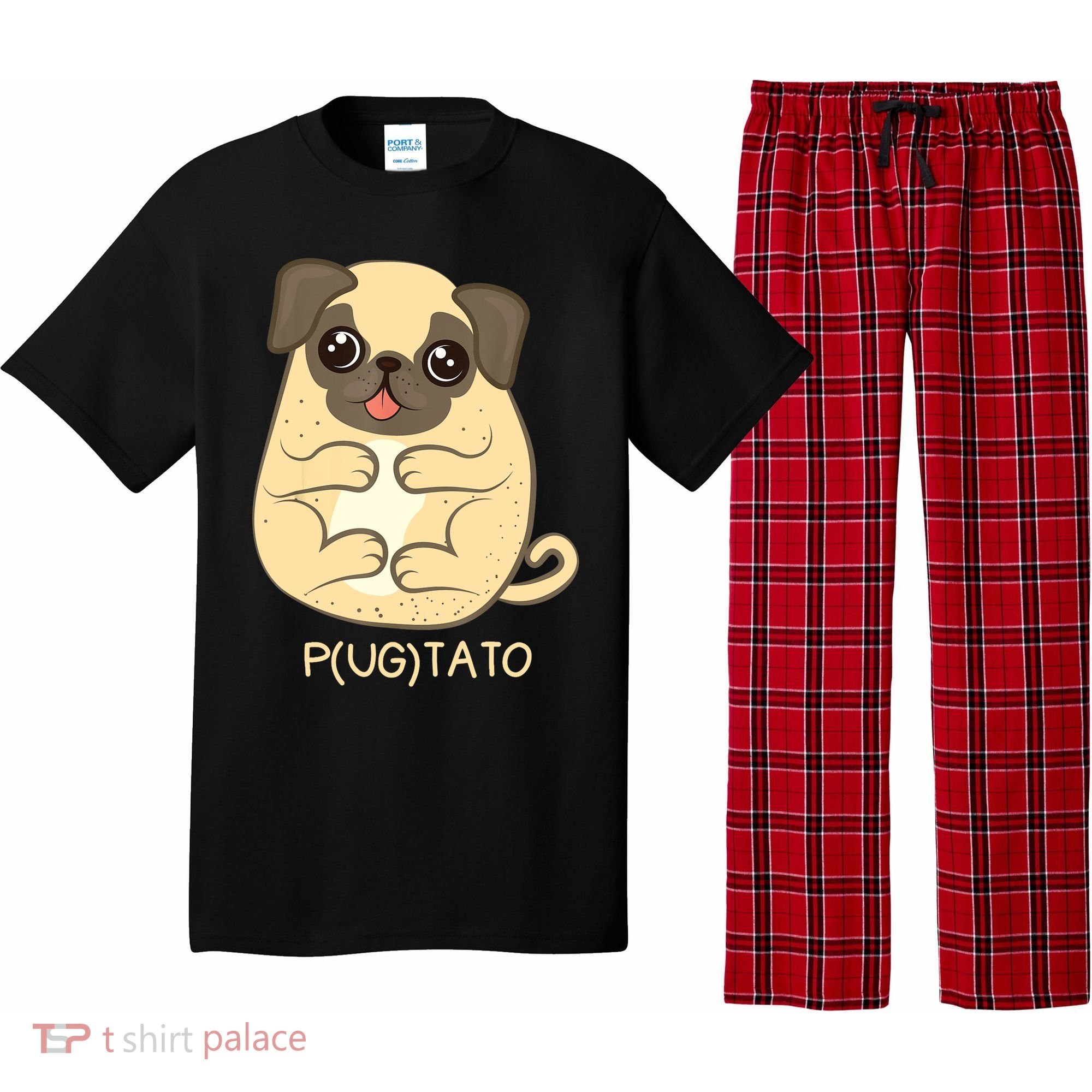 Pugtato Pug Potato Dog Lover TShirt Gift Pajama Set