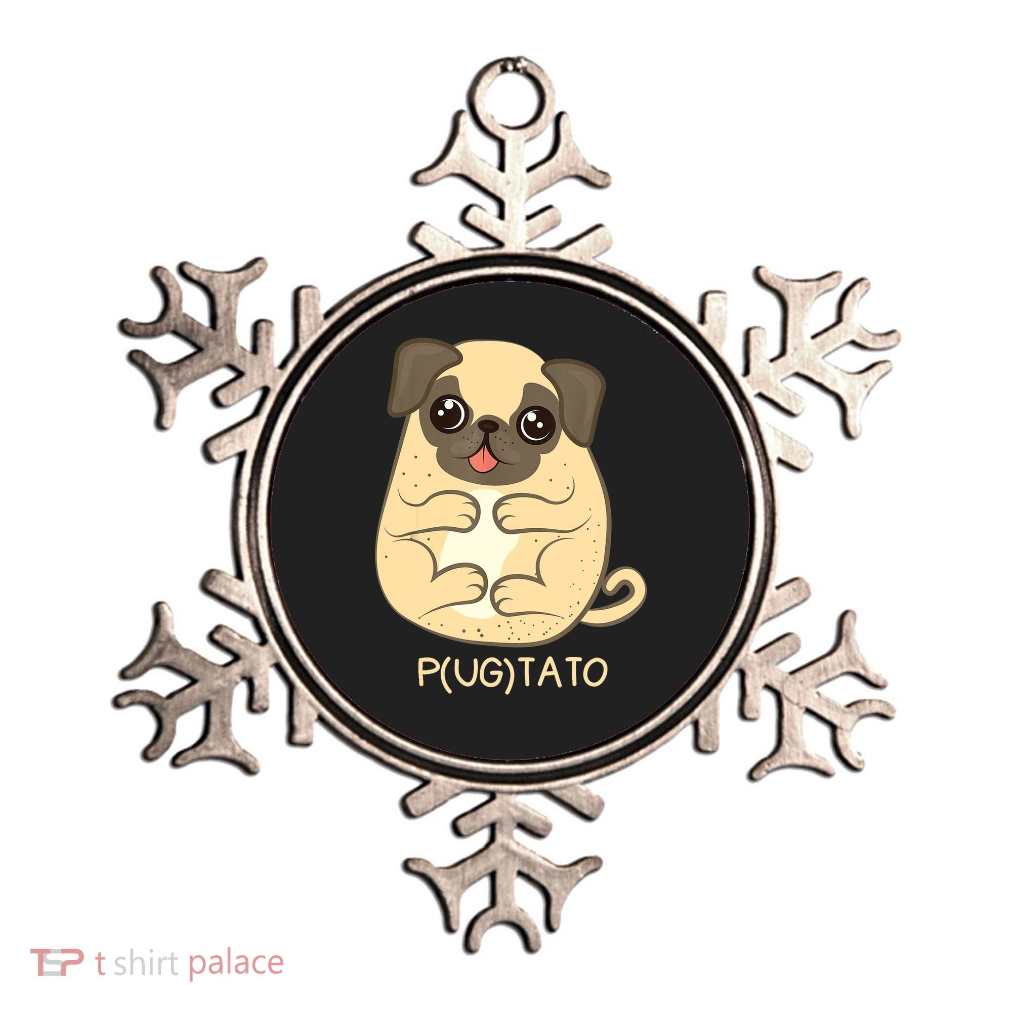 Pugtato Pug Potato Dog Lover TShirt Gift Ornament