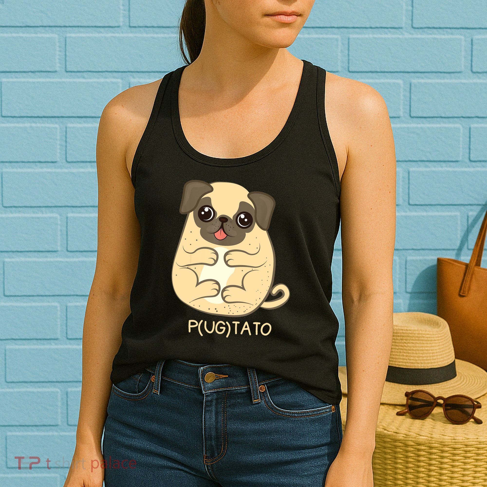 Pugtato Pug Potato Dog Lover TShirt Gift Women's Tank Top