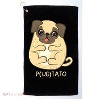 Pugtato Pug Potato Dog Lover TShirt Gift Golf Towel thumb 0