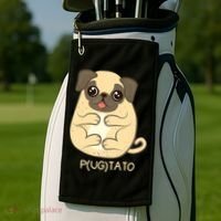 Pugtato Pug Potato Dog Lover TShirt Gift Golf Towel thumb 2