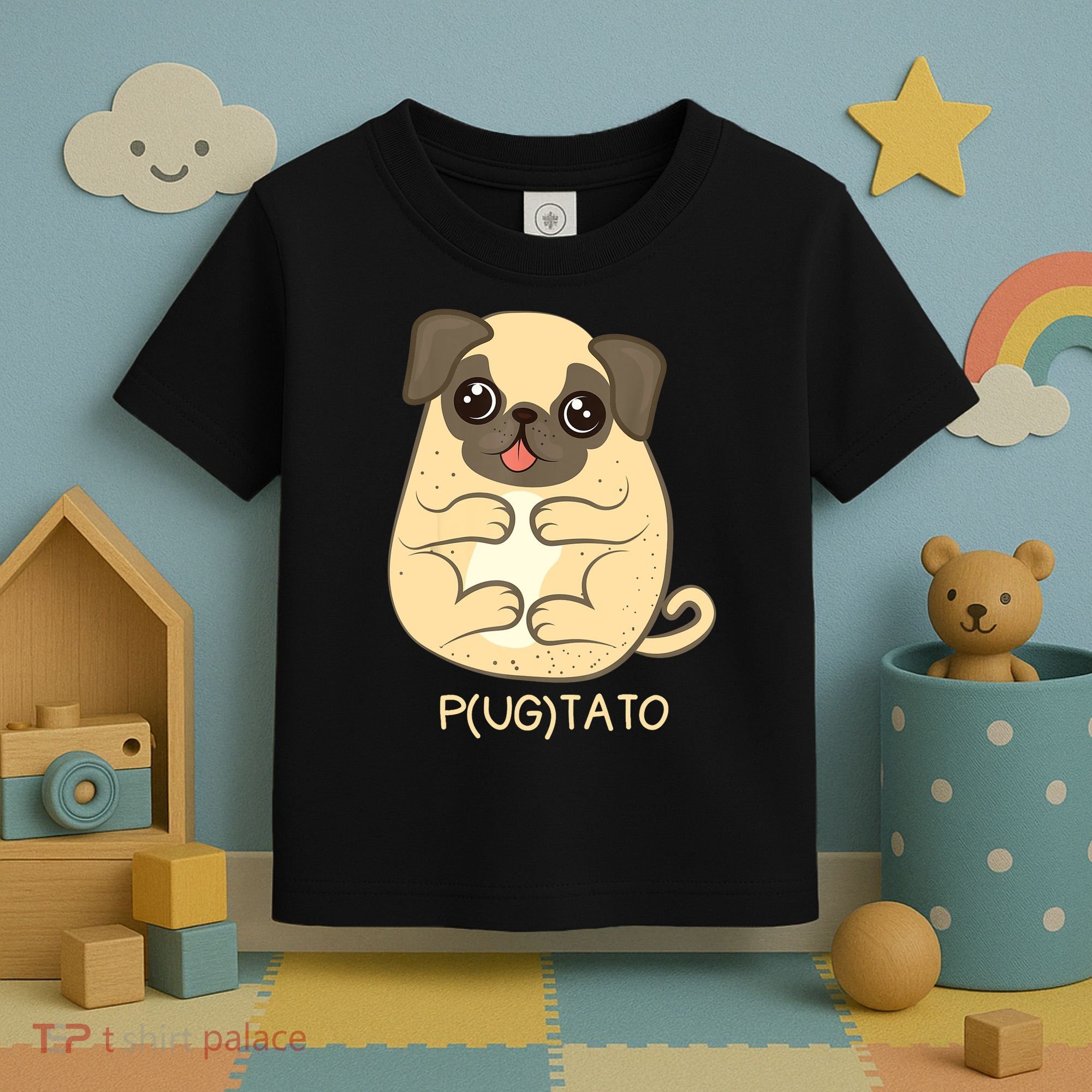 Pugtato Pug Potato Dog Lover TShirt Gift Toddler T-Shirt