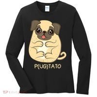 Pugtato Pug Potato Dog Lover TShirt Gift Women's Long Sleeve Shirt thumb 0